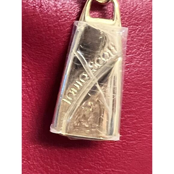 Vintage Laura Scott Red Shoulder Handbag Genuine Leather Pockets Purse - Picture 7 of 11